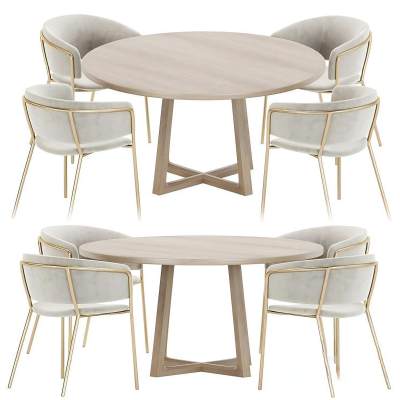 现代餐桌椅组合-198